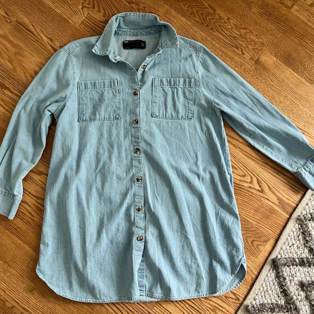 Maternity denim shirt dress from ASOS